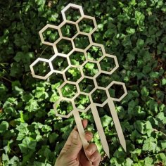 Laser Cut Honeycomb Plant Trellis Wooden Climbing Plant Trellis