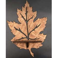 Laser Cut Leaf Wall Shelf – Decorative Floating Wall Shelf Candle Holder