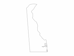 Карта штата Делавэр (DE) Файл dxf