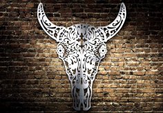 Bull Face stainless steel sheet metal laser cutting DXF File