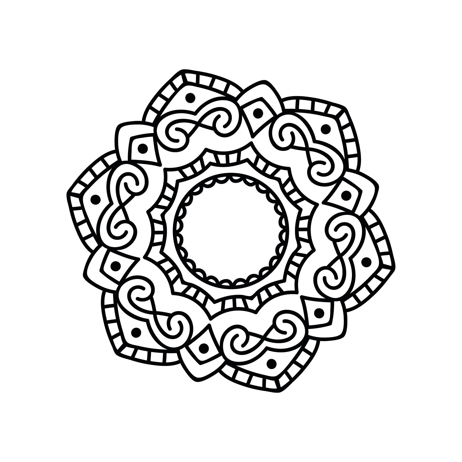 Download Mandala Design DXF File Free Download - 3axis.co