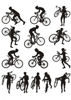 Cyclocross yarış vektör siluet
