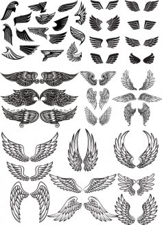 conjunto de vectores de alas