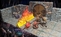 Wall Of Fire 28mm RPG 3D Printer Model