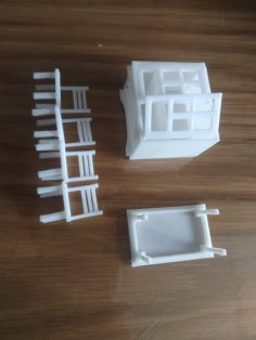 Mini Furnitures (chair,table And Cabinet) 3D Printer Model