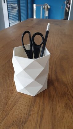 Pencil Pen Holder Low Poly 3D Printer Model