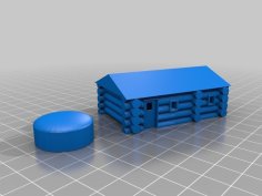 N Scale Log Cabin 3D Printer Model