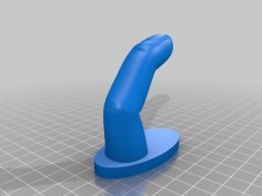 Finger Hook With Screw Slots 3D Printer Model