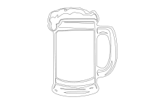 Fichier dxf de chope de bière