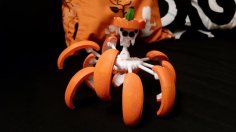 Halloween Pumpkin Spider Transformer (Ready To Print) 3D Printer Model