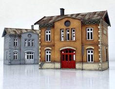 Train Station In 1:87 (H0 Scale) 3D Printer Model