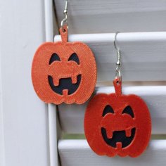 Cute Halloween Pumpkin Earrings 3D Printer Model