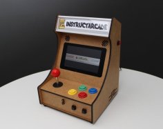 Laser Cut Mini Pi-Powered Arcade Machine