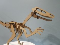 Laser Cut Velociraptor 3D Puzzle DXF File