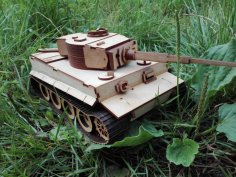 Laser Cut Tiger E Tank 3D Model SVG File