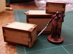 Laser Cut Crates For 28mm Gaming SVG File