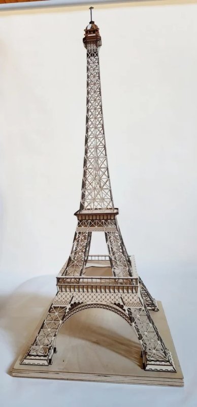 Laser Cut Eiffel Tower 3D Model SVG File