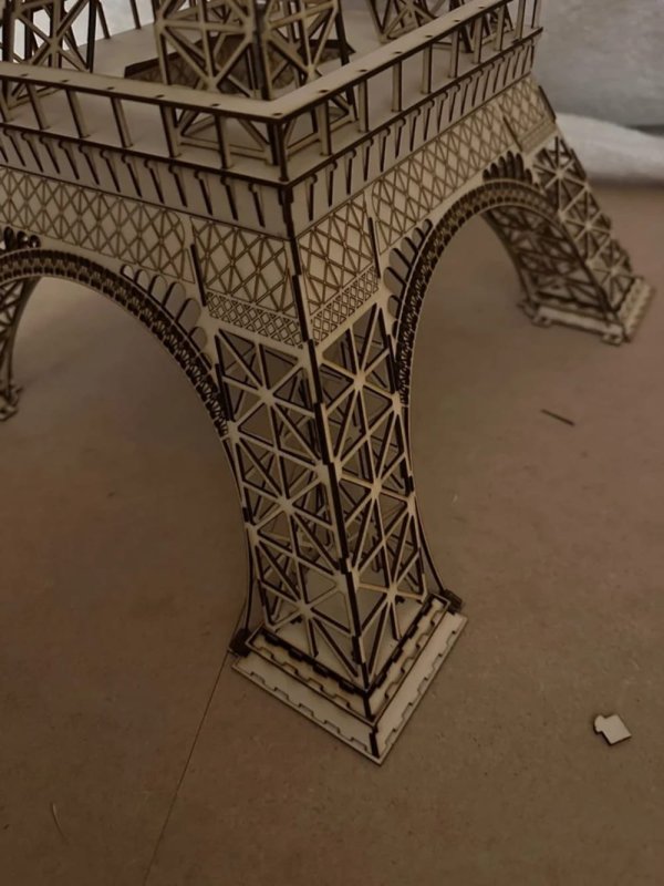 Laser Cut Eiffel Tower 3D Model SVG File