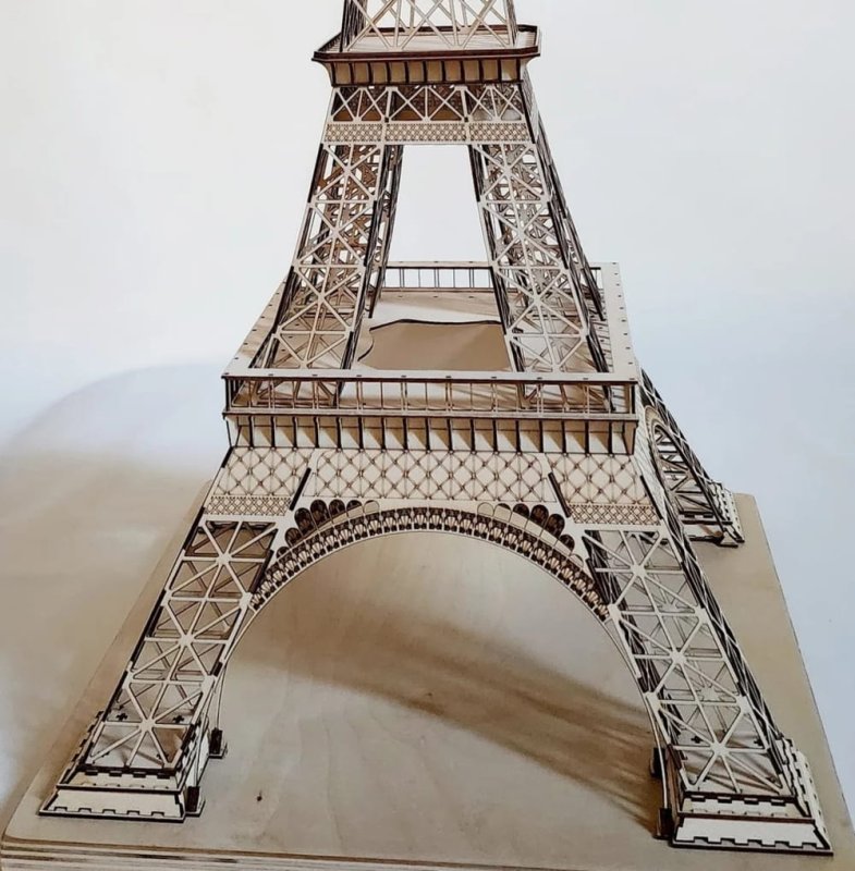 Laser Cut Eiffel Tower 3D Model SVG File