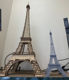 Laser Cut Eiffel Tower 3D Model SVG File