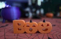 Boo Pumpkin Sign 3D Printer Model