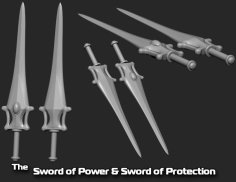 The Sword Of Power & Sword Of Protection 3D Printer Model