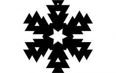 Snowflake Design 6 dxf File