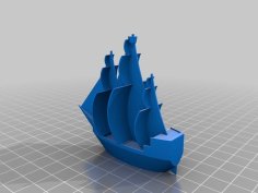 OpenSCAD Pirate Ship 3D Printer Model