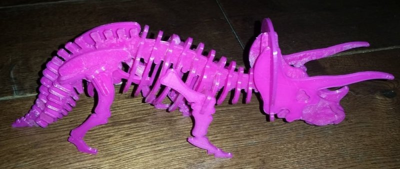 Triceratops Puzzle Skeleton 3D Printer Model Download Free STL File ...