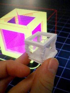 Funky Hollow Calibration Cube 3D Printer Model