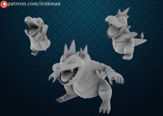 Totodile / Croconaw / Feraligatr (35mm True Scale Pokemon) 3D Printer Model