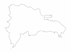 Dr Dominican Republic Map dxf File