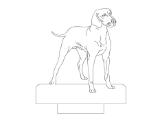 Dog Standing dxf File