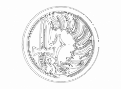 emblema da legião estrangeira 1 arquivo dxf
