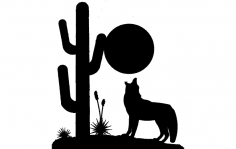 مشهد قمر الذئب ملف DXF