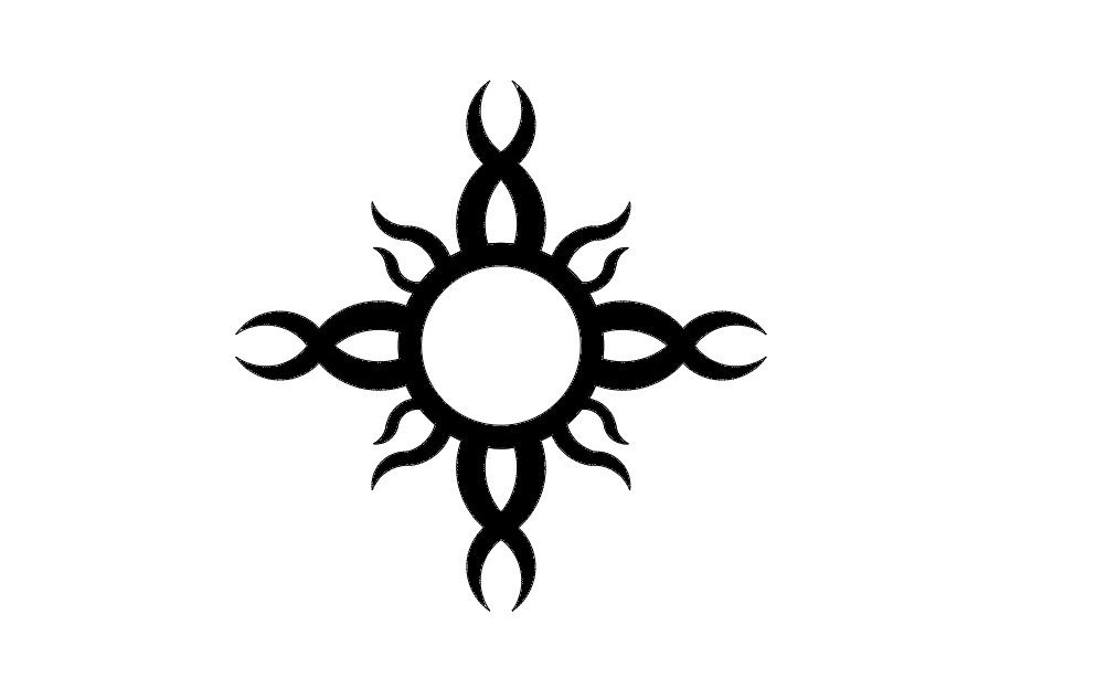 Tribal Sun dxf File