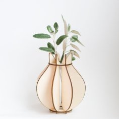 Laser Cut Tulip Flatpack Vase