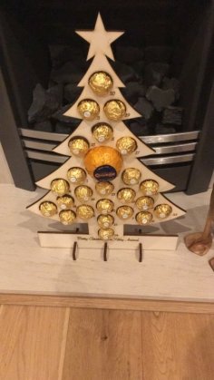 Laser Cut Christmas Tree Advent Calendar -Ferrero Rocher Chocolate Orange