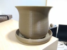 Plant Pot With Fixed Plate 3D Printer Model