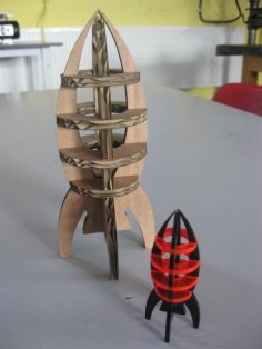 Laser Cut Cardboard/ Acrylic Rocket