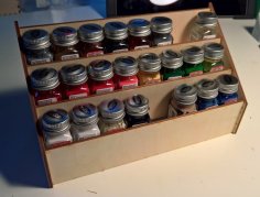 Laser Cut Testor Paint Rack (3mm Wood/acrylic)