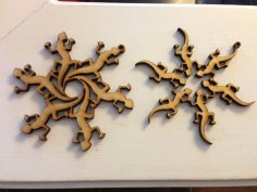 Laser Cut Lizard Flakes