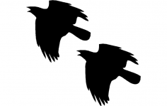 Crow Flying dxf File