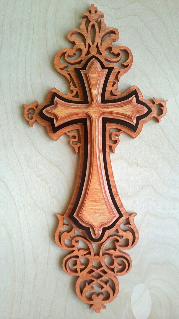 激光切割木制十字架