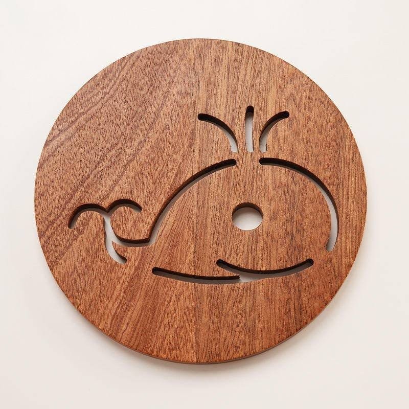 Laser Cut Kitchen Hollow Wooden Cute Coasters Pot Mat