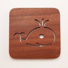 Laser Cut Kitchen Hollow Wooden Cute Coasters Pot Mat