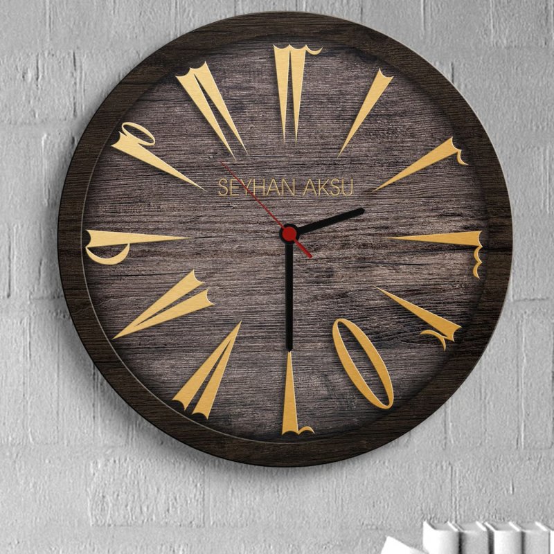 Laser Cut Modern Arabic Number Wall Clock Designer Wall Clock