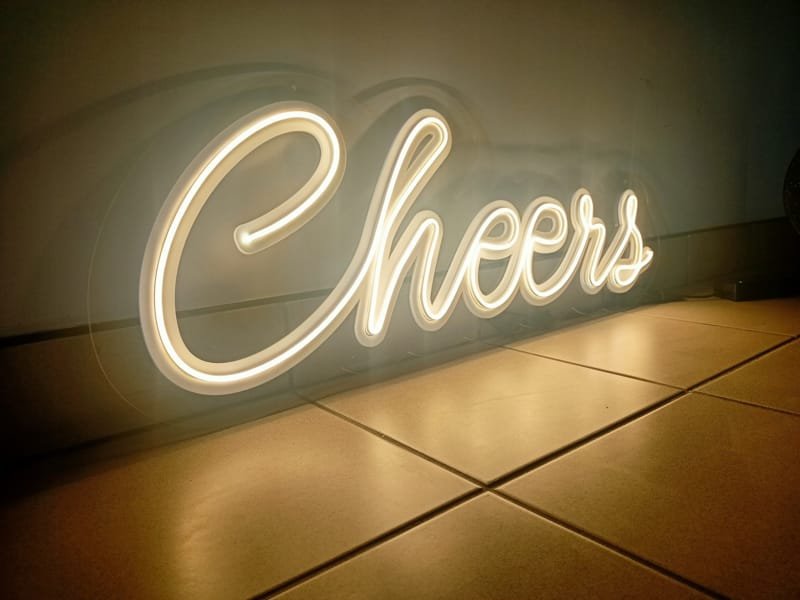 Laser Cut Cheers Neon Sign Wedding Decoration