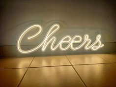 Laser Cut Cheers Neon Sign Wedding Decoration