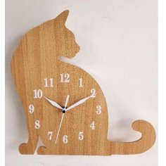 Laser Cut Curious Cat Creative Wall Clock